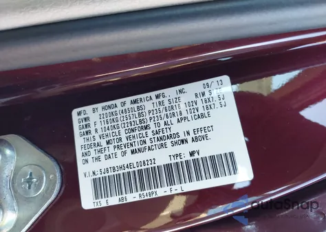 2014 Acura Rdx from USA, damaged, VIN 5J8TB3H54EL008232